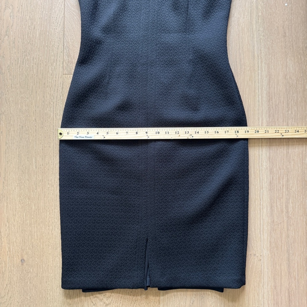 David Meister Caged Cutout Neckline Black LBD Midi Sheath dress - Picture 9 of 14